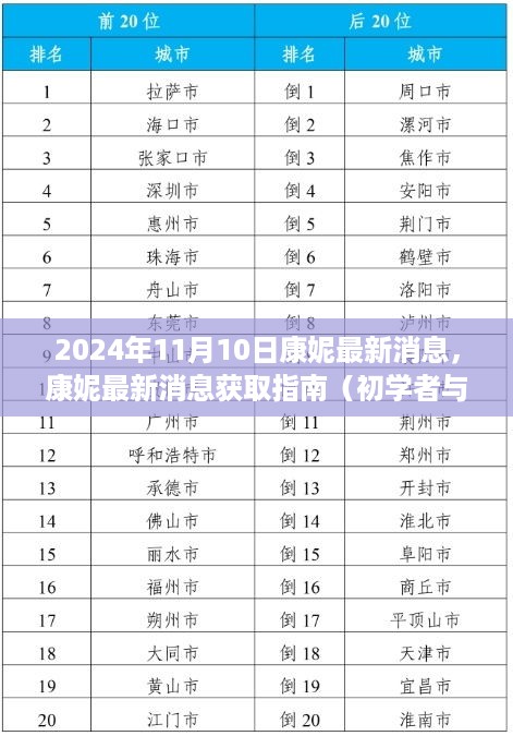 康妮最新消息获取指南，初学者与进阶用户适用（2024年11月更新）