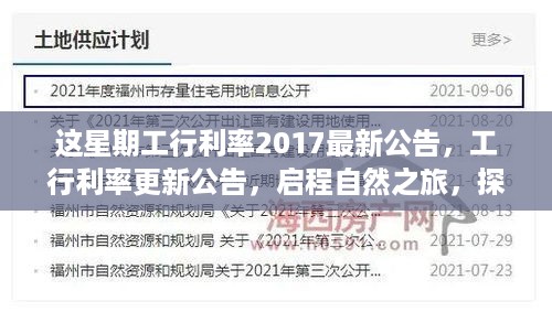 工行利率最新更新及启程探寻心灵宁静之旅