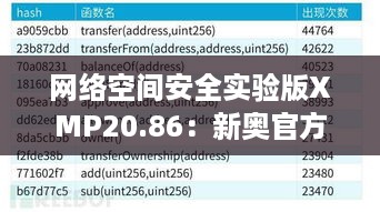 网络空间安全实验版XMP20.86：新奥官方资料汇编