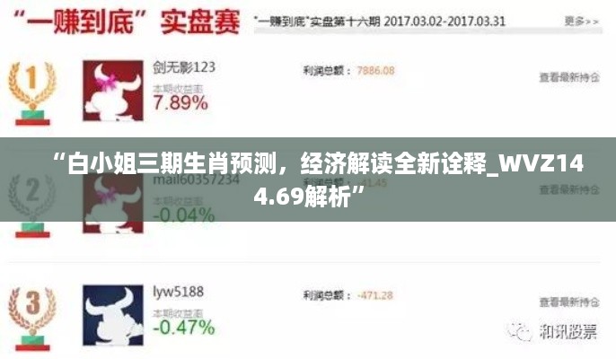 “白小姐三期生肖预测，经济解读全新诠释_WVZ144.69解析”