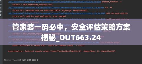 管家婆一码必中，安全评估策略方案揭秘_OUT663.24