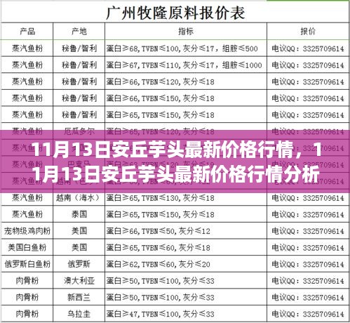 11月13日安丘芋头价格行情解析，多方观点交织的思考