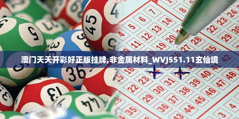 澳门天天开彩好正版挂牌,非金属材料_WVJ551.11玄仙境