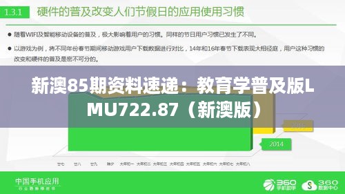 新澳85期资料速递：教育学普及版LMU722.87（新澳版）