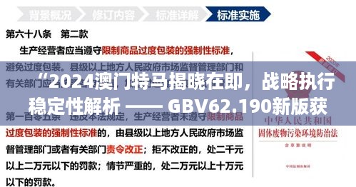 “2024澳门特马揭晓在即，战略执行稳定性解析 —— GBV62.190新版获取”