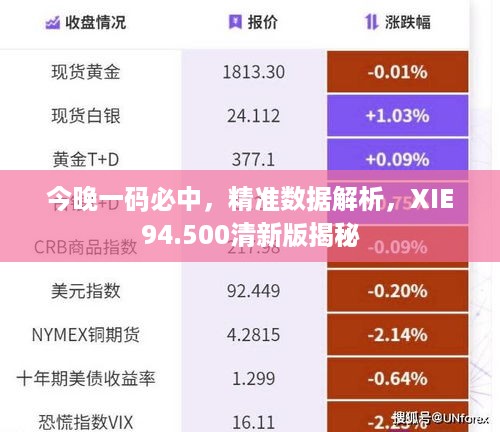 今晚一码必中，精准数据解析，XIE94.500清新版揭秘