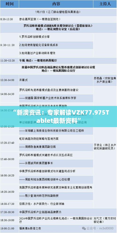 “新澳资讯：专家解读VZK77.975Tablet最新资料”