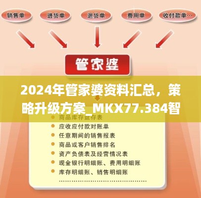 2024年管家婆资料汇总，策略升级方案_MKX77.384智巧型