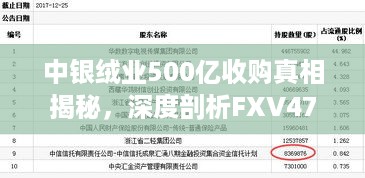 中银绒业500亿收购真相揭秘，深度剖析FXV47.289冒险版