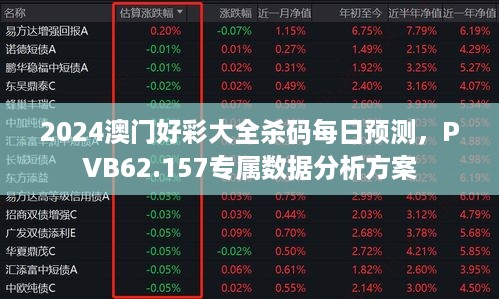 2024澳门好彩大全杀码每日预测，PVB62.157专属数据分析方案