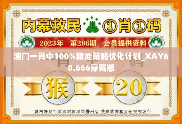 澳门一肖中100%精准策略优化计划_XAY68.666穿戴版