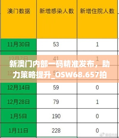 新澳门内部一码精准发布，助力策略提升_OSW68.657拍照版