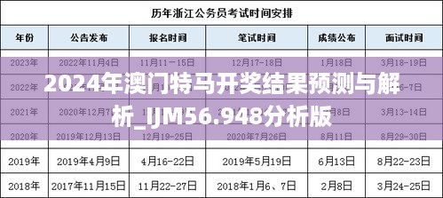 2024年澳门特马开奖结果预测与解析_IJM56.948分析版