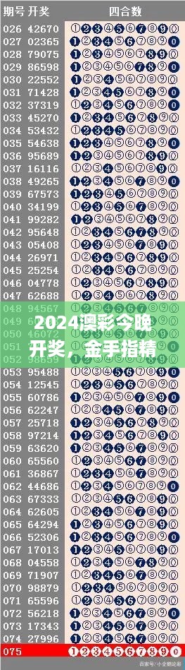 2024澳彩今晚开奖，金手指精细评估方案_NUY22.524工具版