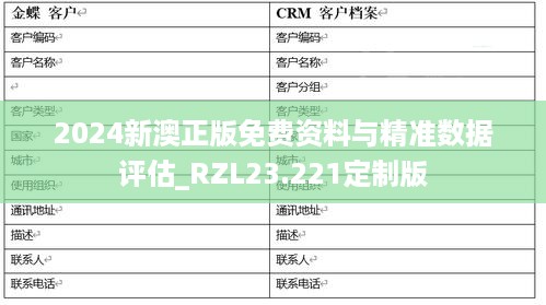 2024新澳正版免费资料与精准数据评估_RZL23.221定制版