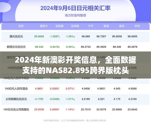 2024年新澳彩开奖信息，全面数据支持的NAS82.895跨界版枕头