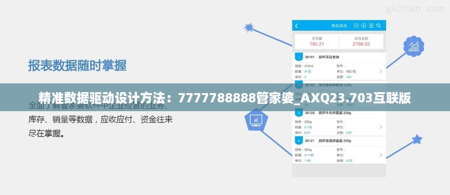 精准数据驱动设计方法：7777788888管家婆_AXQ23.703互联版