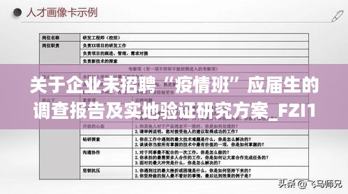 关于企业未招聘“疫情班”应届生的调查报告及实地验证研究方案_FZI11.830L版