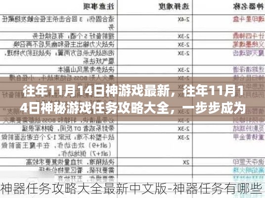 往年11月14日神秘游戏详解与攻略大全，从入门到高手的全方位指南