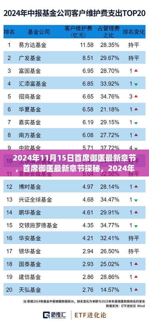 首席御医最新章节探秘，2024年11月15日医界风云揭秘