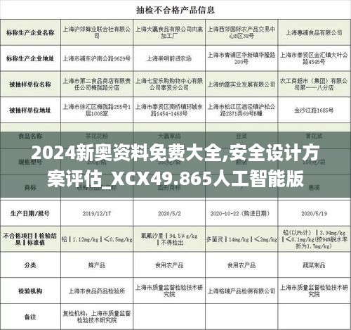 2024新奥资料免费大全,安全设计方案评估_XCX49.865人工智能版