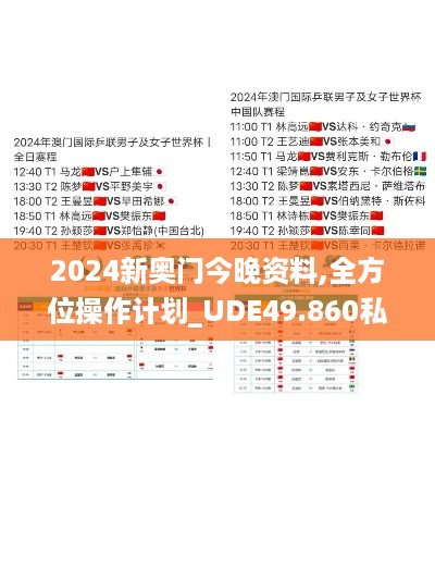 2024新奥门今晚资料,全方位操作计划_UDE49.860私人版