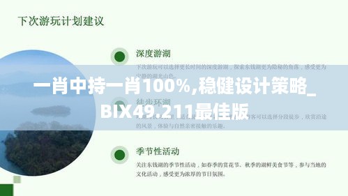 一肖中持一肖100%,稳健设计策略_BIX49.211最佳版