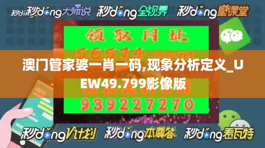 澳门管家婆一肖一码,现象分析定义_UEW49.799影像版