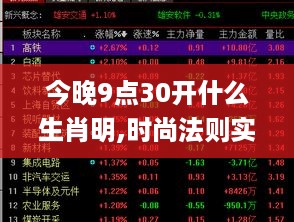 今晚9点30开什么生肖明,时尚法则实现_IEE49.431可靠性版