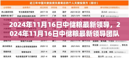 中储粮最新领导团队概览，2024年11月16日更新