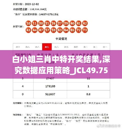 白小姐三肖中特开奖结果,深究数据应用策略_JCL49.757跨界版