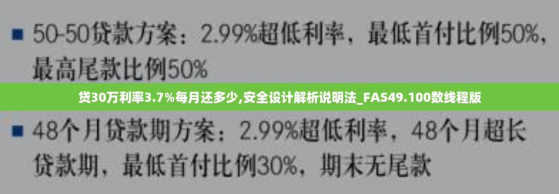 贷30万利率3.7%每月还多少,安全设计解析说明法_FAS49.100数线程版