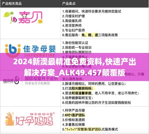 2024新澳最精准免费资料,快速产出解决方案_ALK49.457颠覆版