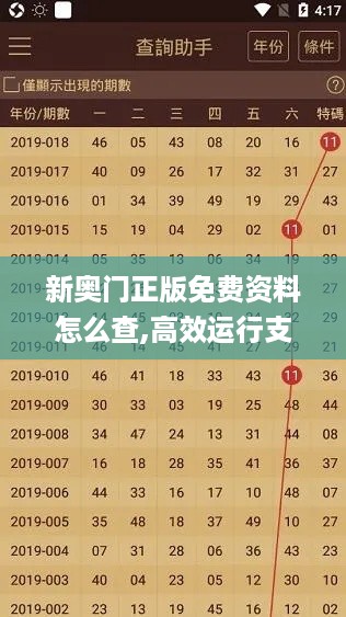 新奥门正版免费资料怎么查,高效运行支持_TOG49.719曝光版