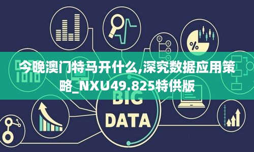 今晚澳门特马开什么,深究数据应用策略_NXU49.825特供版