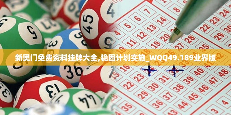 新奥门免费资料挂牌大全,稳固计划实施_WQQ49.189业界版