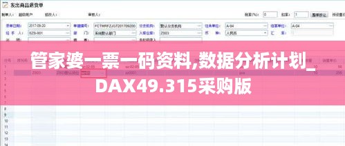 管家婆一票一码资料,数据分析计划_DAX49.315采购版