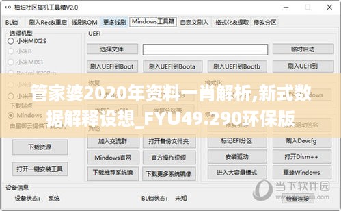 管家婆2020年资料一肖解析,新式数据解释设想_FYU49.290环保版