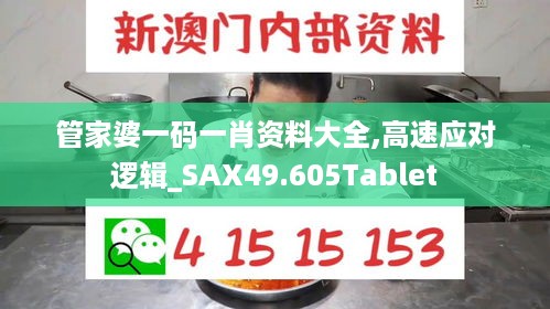 管家婆一码一肖资料大全,高速应对逻辑_SAX49.605Tablet