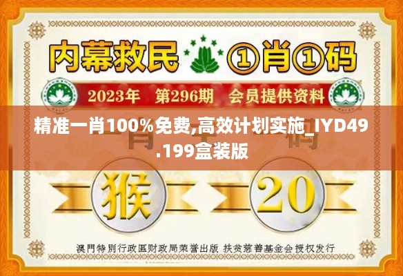 精准一肖100%免费,高效计划实施_IYD49.199盒装版