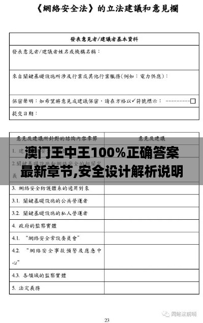 澳门王中王100%正确答案最新章节,安全设计解析说明法_ZTA49.804商务版