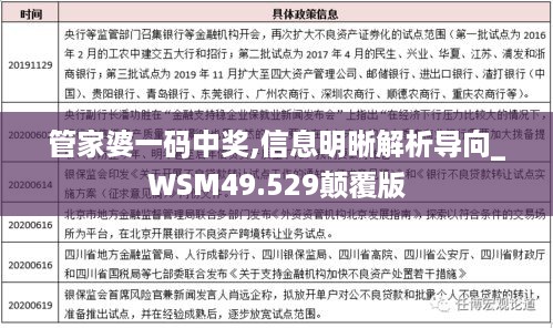 管家婆一码中奖,信息明晰解析导向_WSM49.529颠覆版