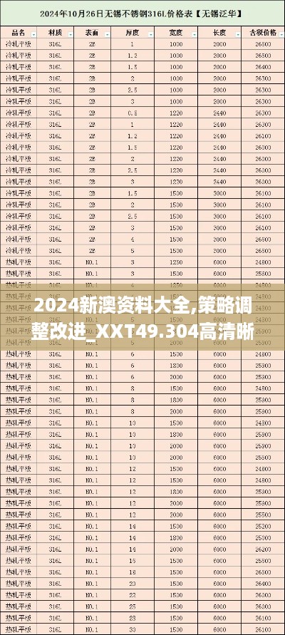 2024新澳资料大全,策略调整改进_XXT49.304高清晰度版