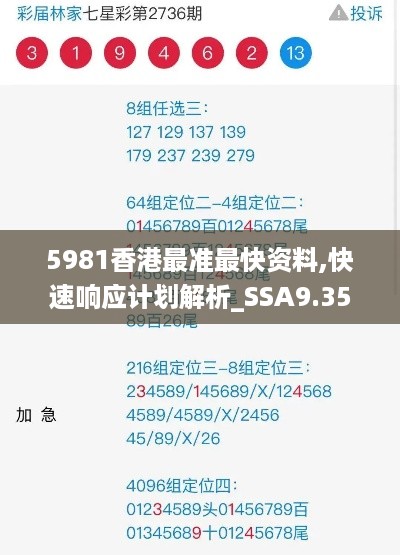 5981香港最准最快资料,快速响应计划解析_SSA9.35.87动感版