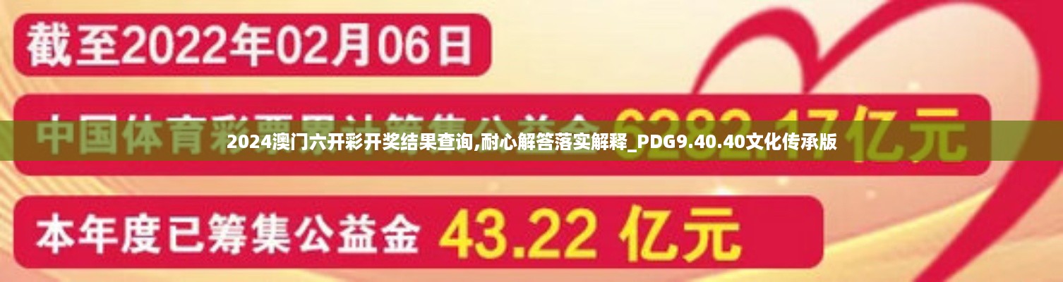 2024澳门六开彩开奖结果查询,耐心解答落实解释_PDG9.40.40文化传承版