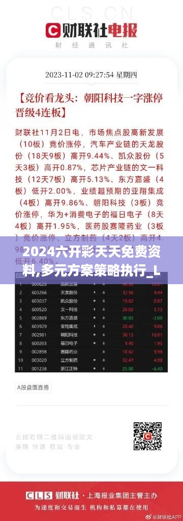 2024六开彩天天免费资料,多元方案策略执行_LPI4.75.87云技术版