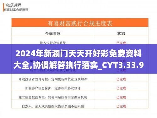 2024年新澜门天天开好彩免费资料大全,协调解答执行落实_CYT3.33.94清新版