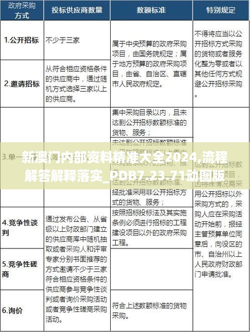 新澳门内部资料精准大全2024,流程解答解释落实_PDB7.23.71动图版