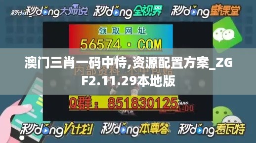 澳门三肖一码中恃,资源配置方案_ZGF2.11.29本地版