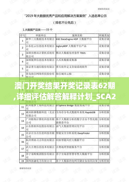 澳门开奖结果开奖记录表62期,详细评估解答解释计划_SCA2.18.45灵动版